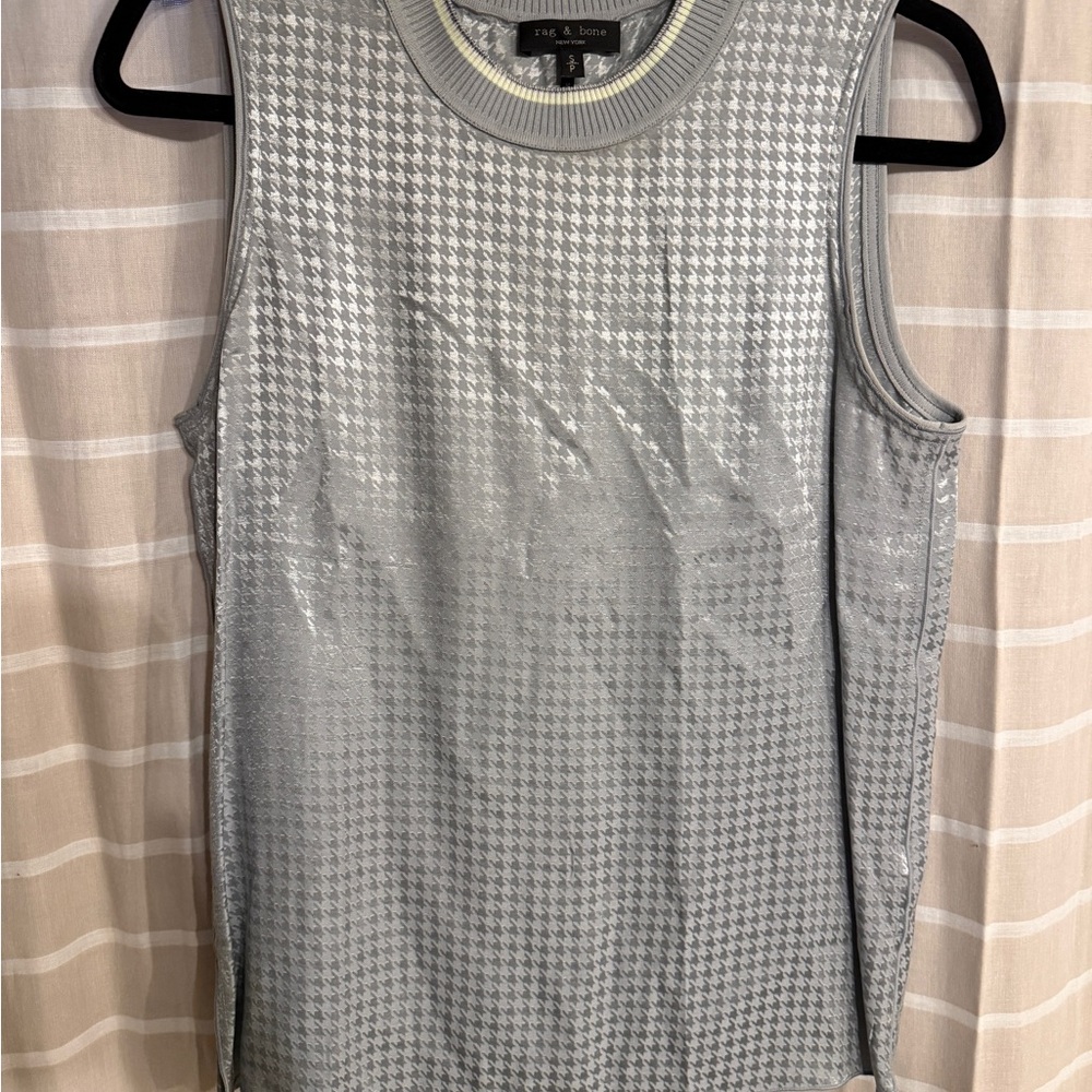 Rag & Bone Metallic Silver Tank Top